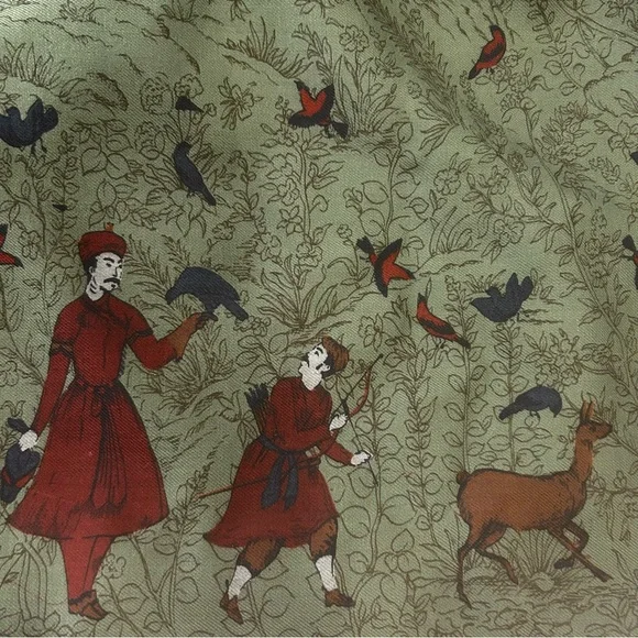 Vintage midi skirt Womens size 6 cottagecore folkcore peasant boho artsy green - Picture 16 of 16